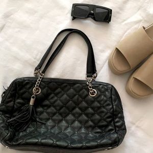 Quilted Calvin Klein barrel bag